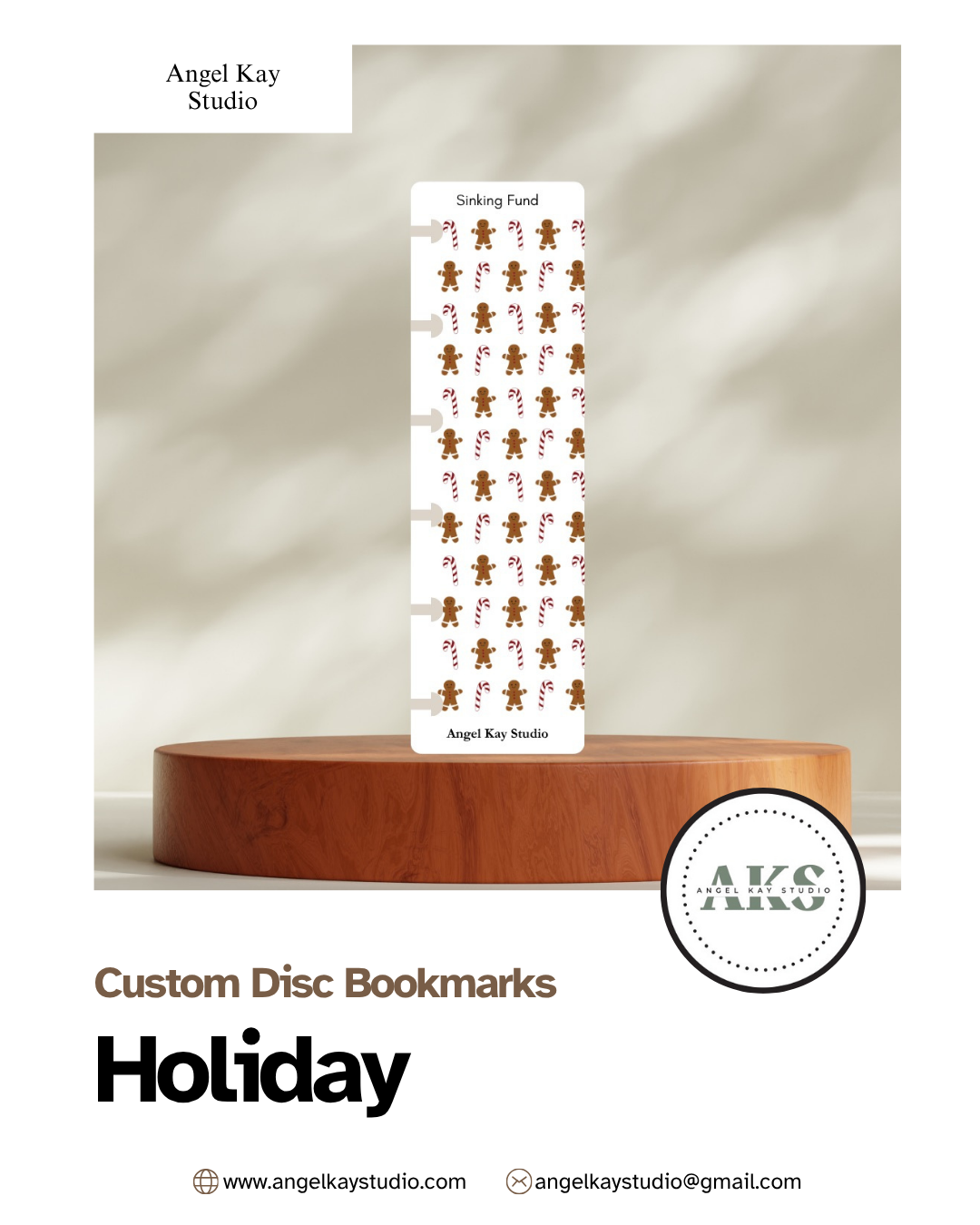 "Holiday" Custom Bookmarks