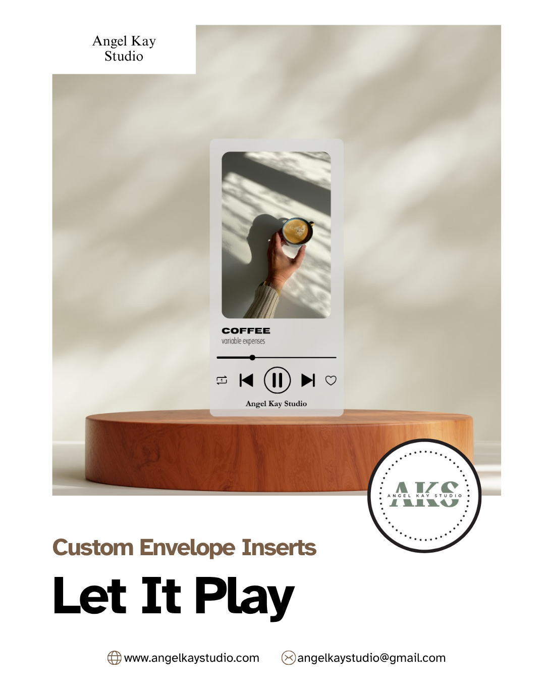 "Let It Play" Custom Cash Envelope Inserts