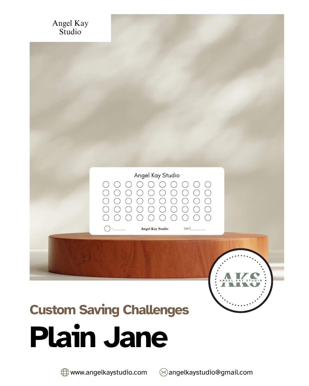 "Plain Jane" Custom Saving Challenges