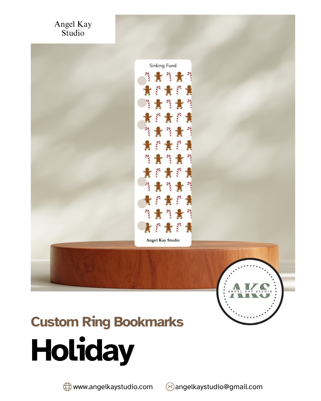 "Holiday" Custom Bookmarks