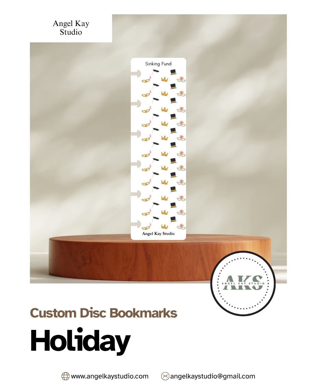 "Holiday" Custom Bookmarks