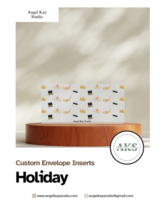 "Holiday" Custom Cash Envelope Inserts