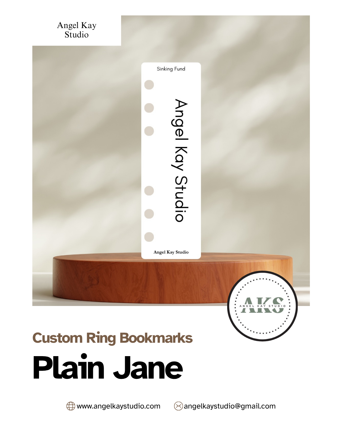 "Plain Jane" Custom Bookmarks