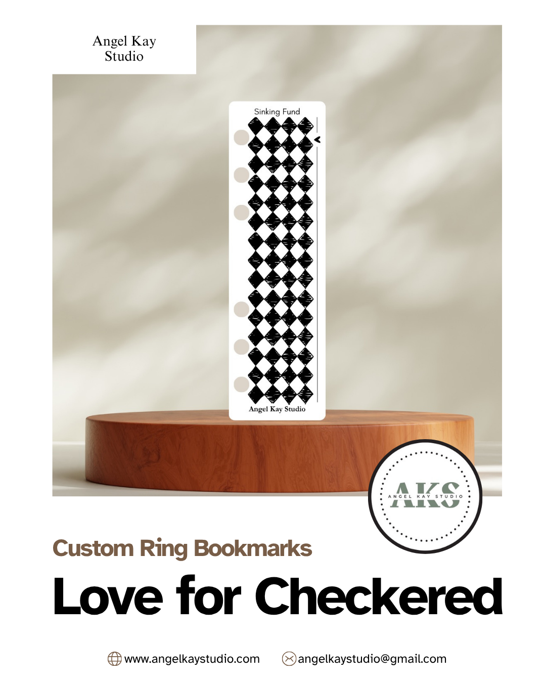 "Love for Checkered" Custom Bookmarks