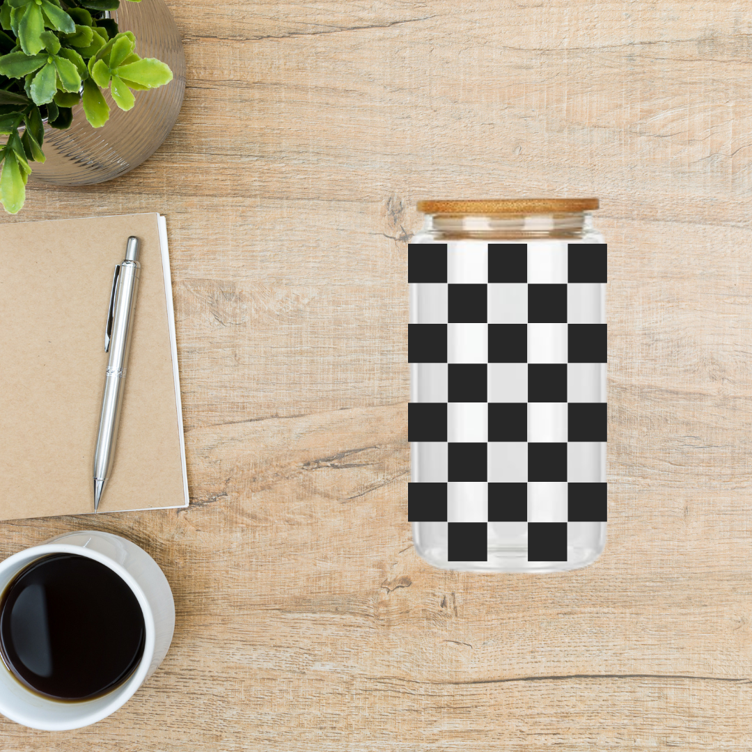 Checkered Glass Cups