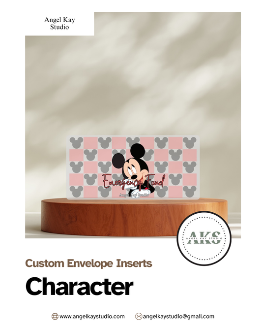 "Character" Custom Cash Envelope Inserts