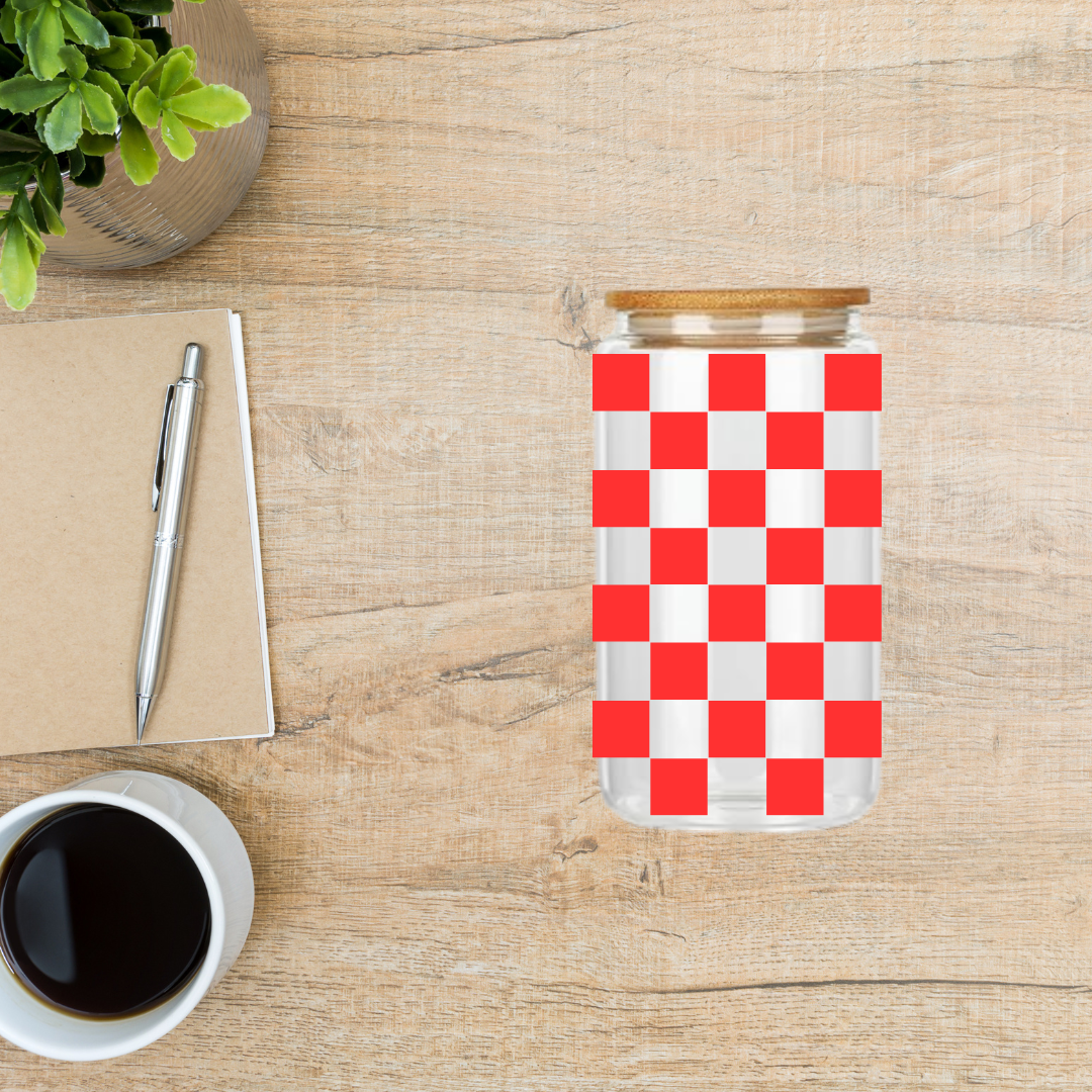 Checkered Glass Cups