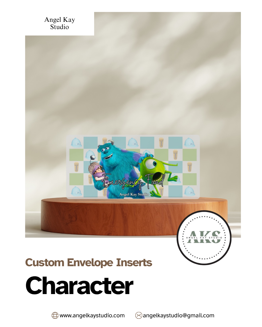 "Character" Custom Cash Envelope Inserts