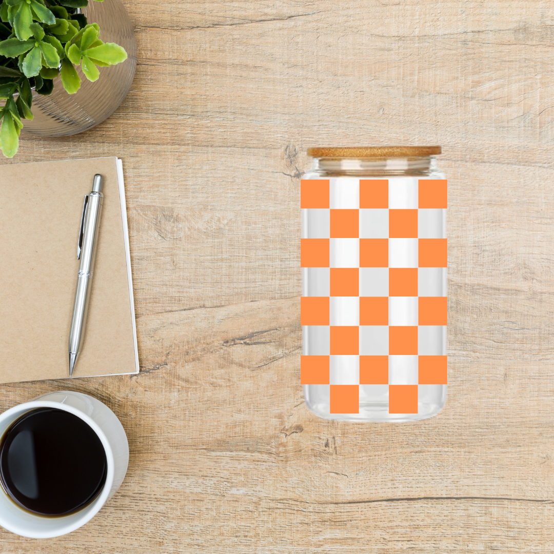 Checkered Glass Cups