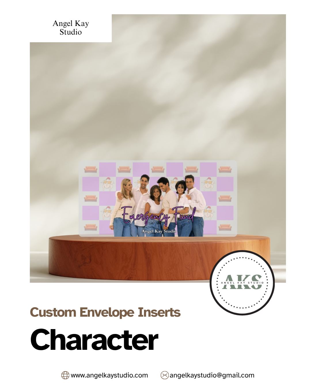 "Character" Custom Cash Envelope Inserts