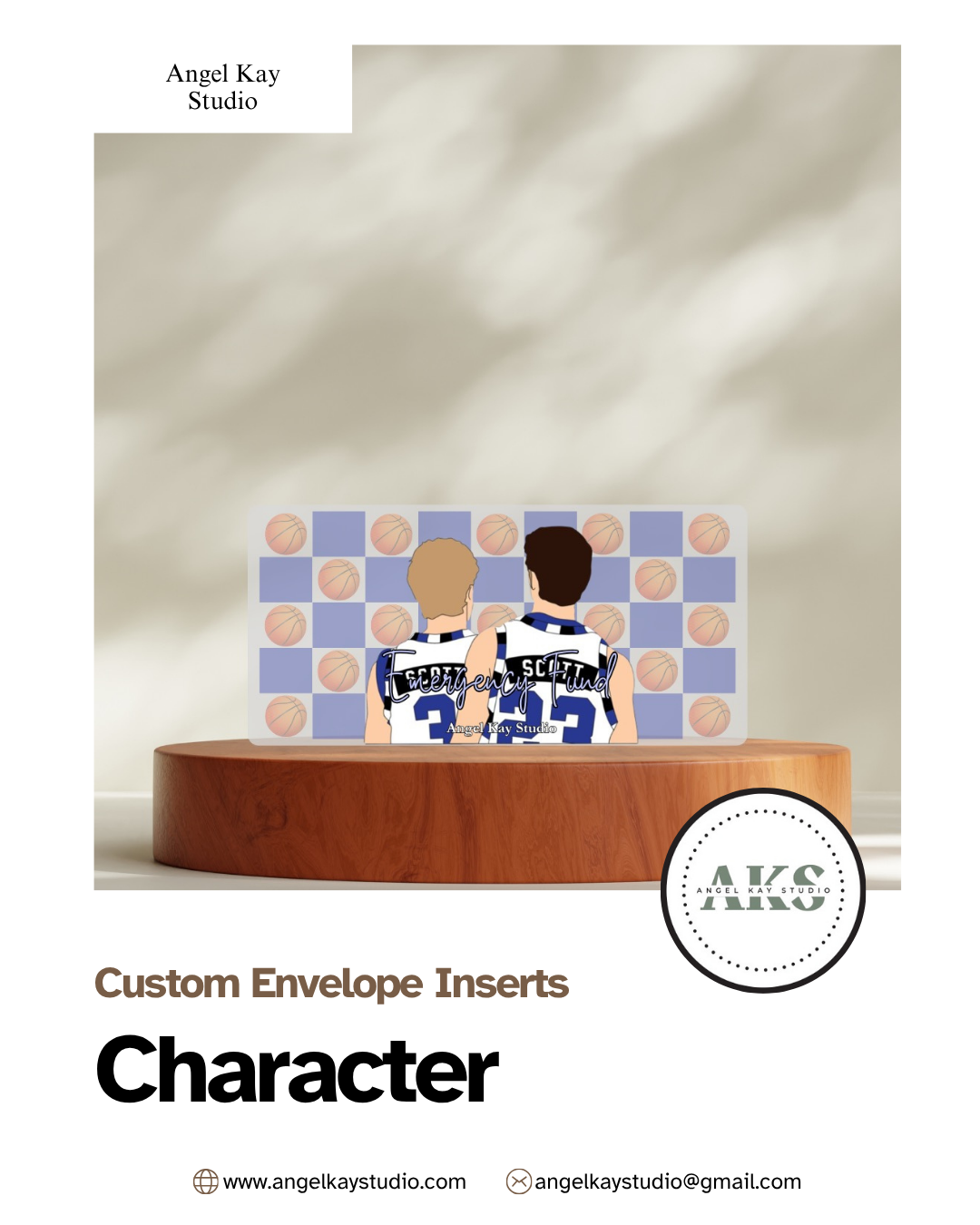 "Character" Custom Cash Envelope Inserts