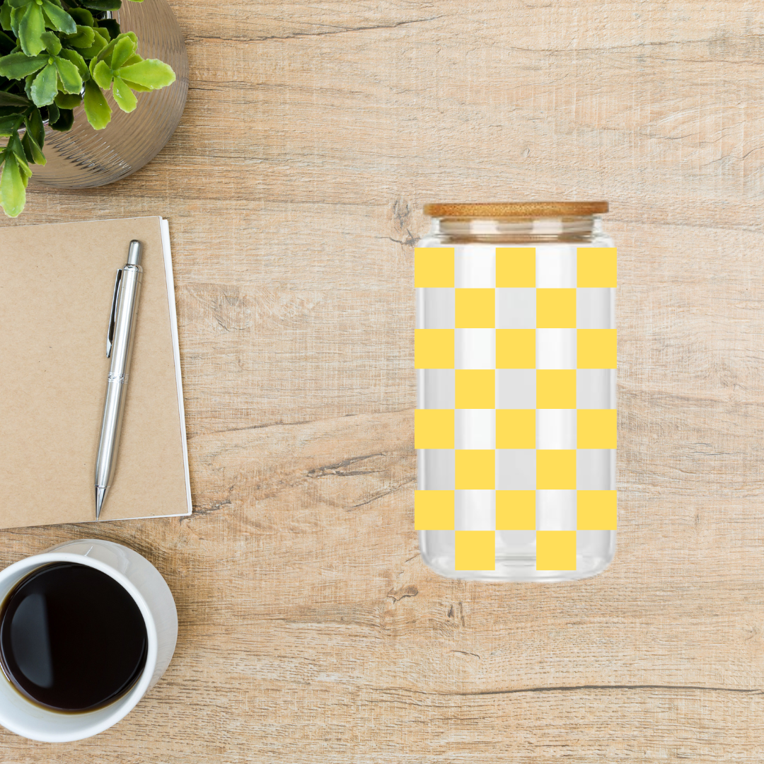 Checkered Glass Cups