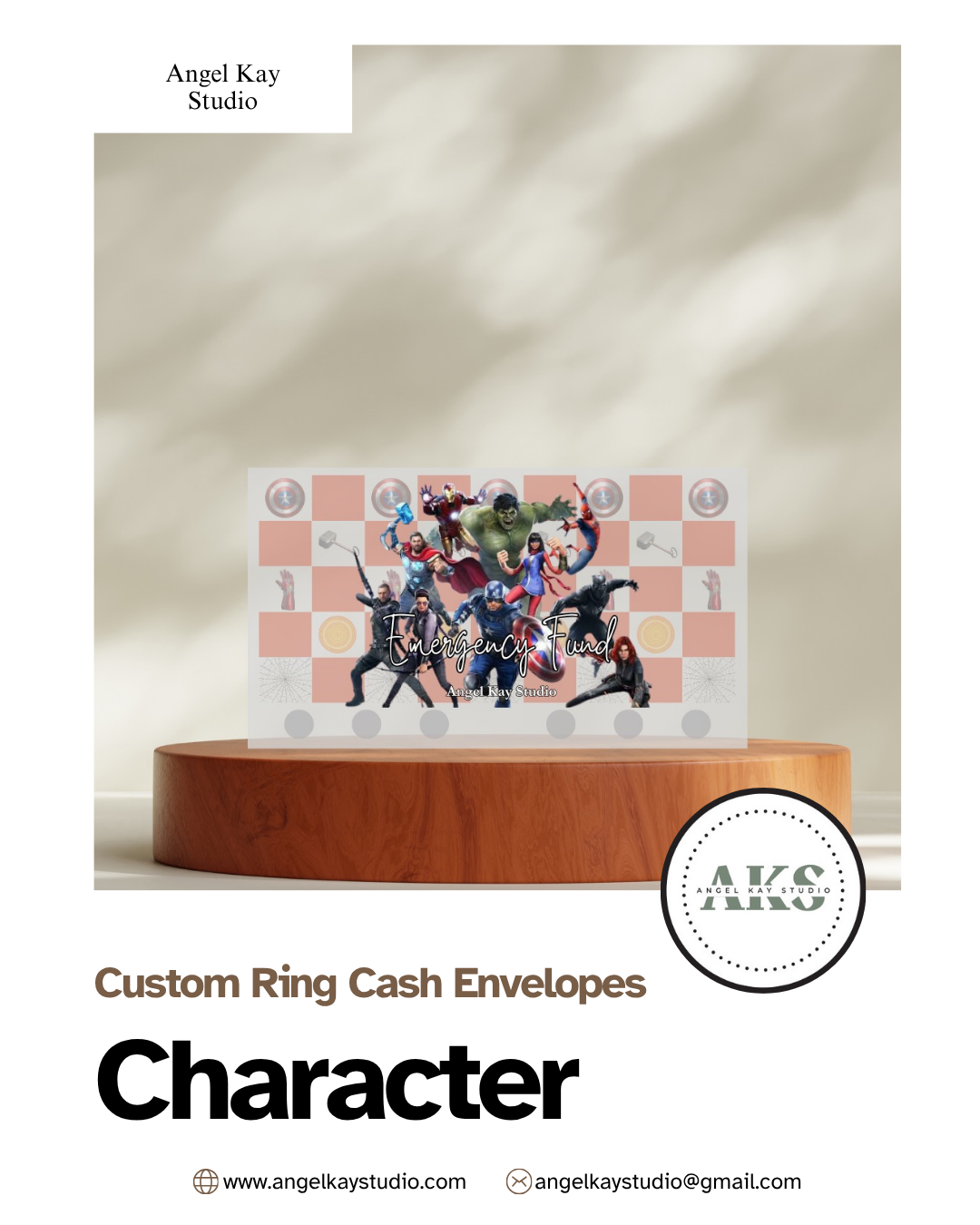 "Character" Custom Cash Envelopes