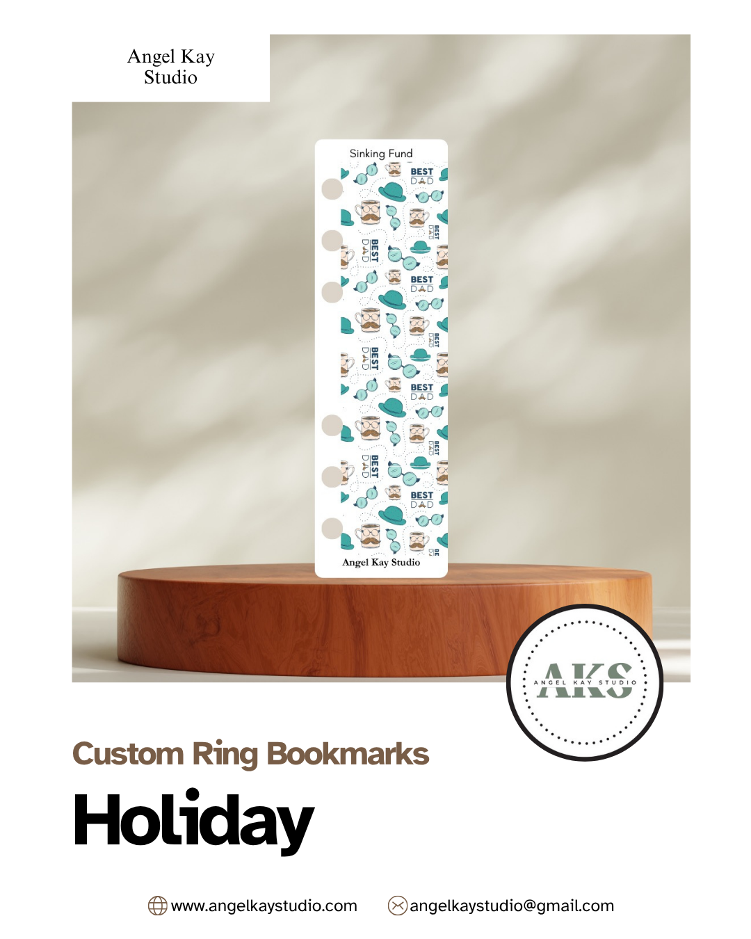 "Holiday" Custom Bookmarks