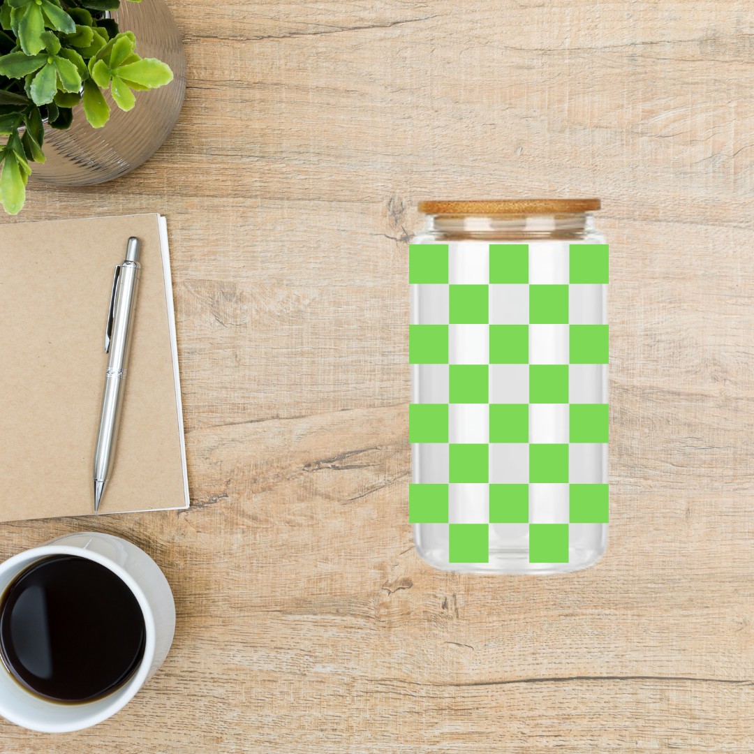 Checkered Glass Cups