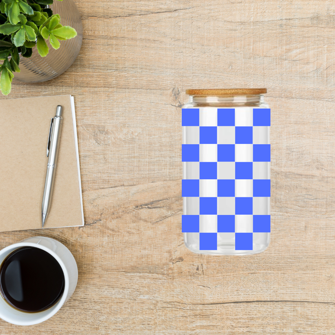 Checkered Glass Cups