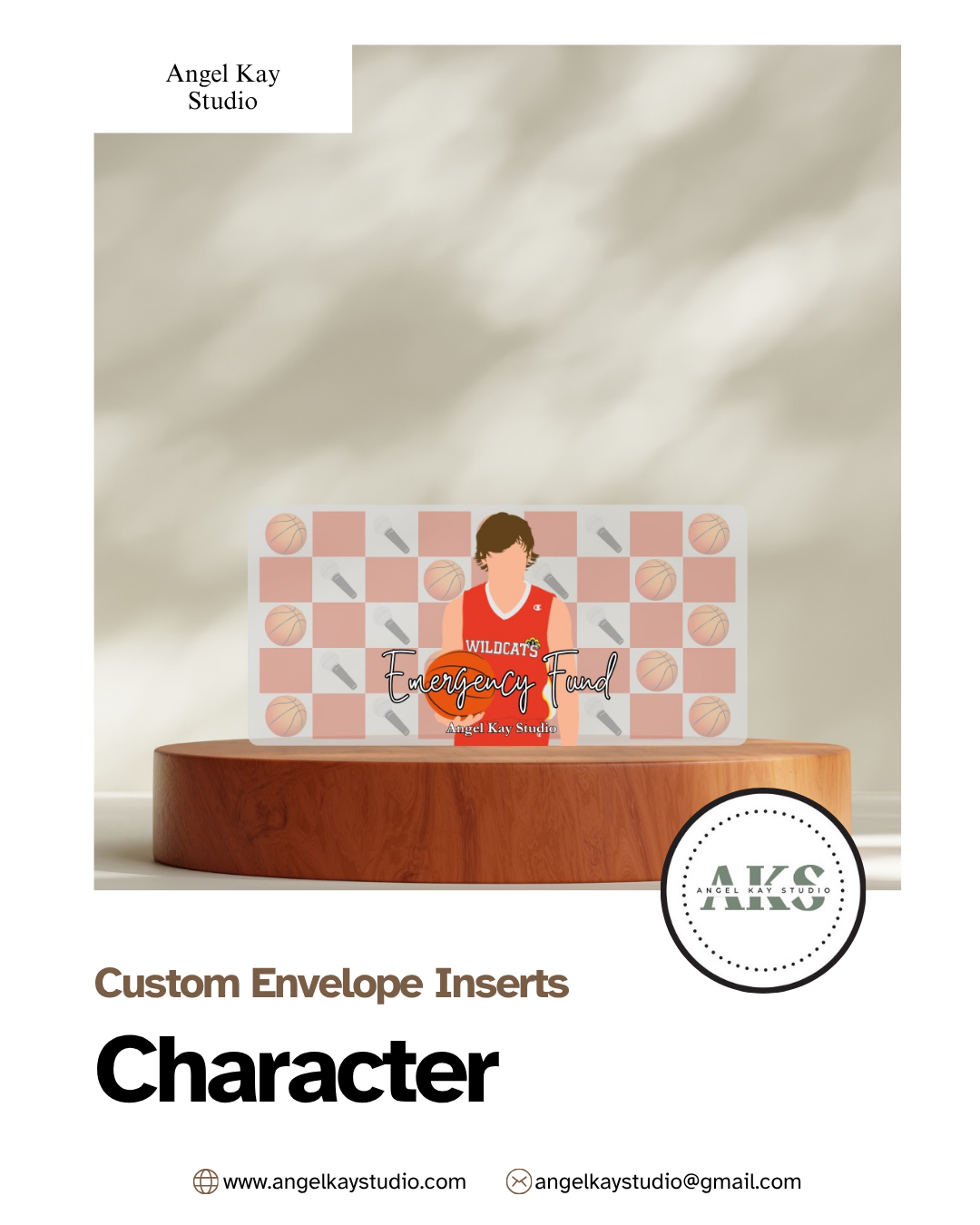 "Character" Custom Cash Envelope Inserts