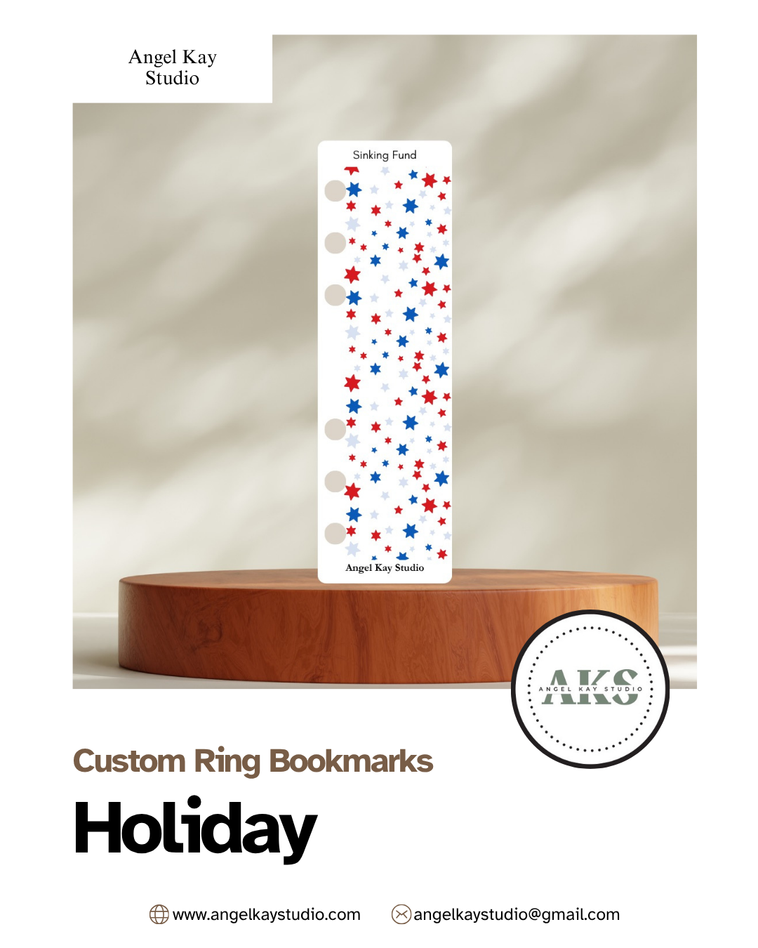 "Holiday" Custom Bookmarks