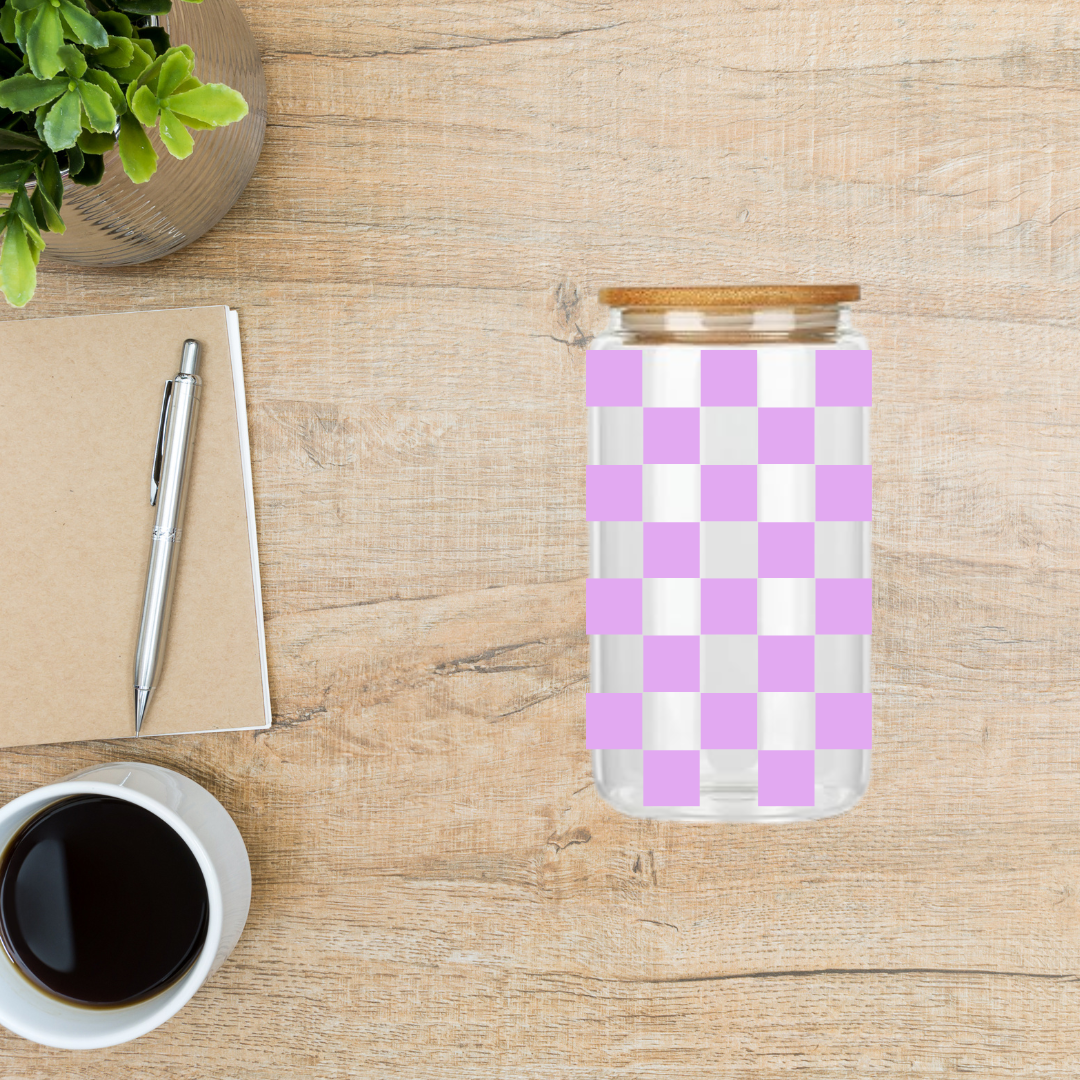 Checkered Glass Cups