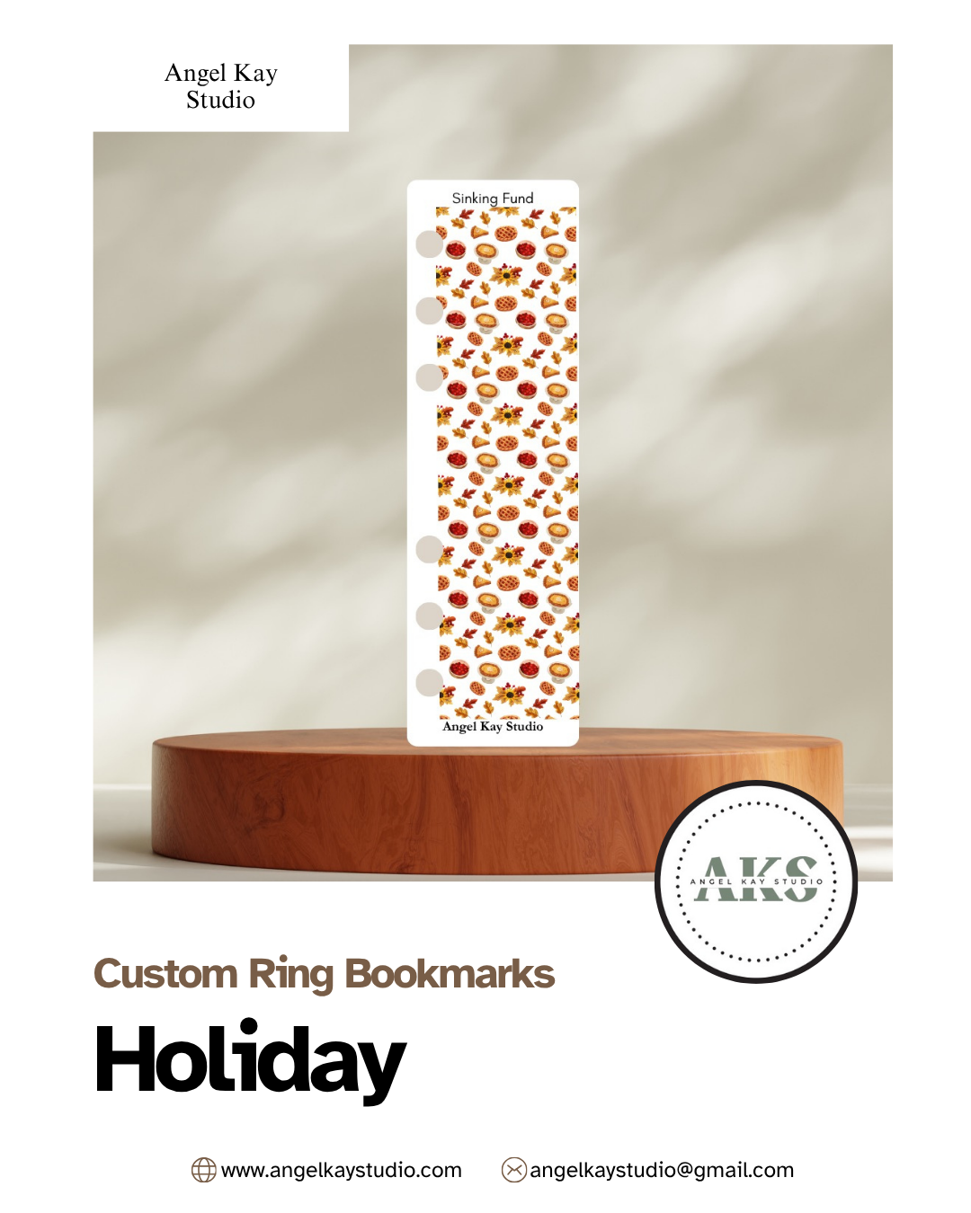 "Holiday" Custom Bookmarks