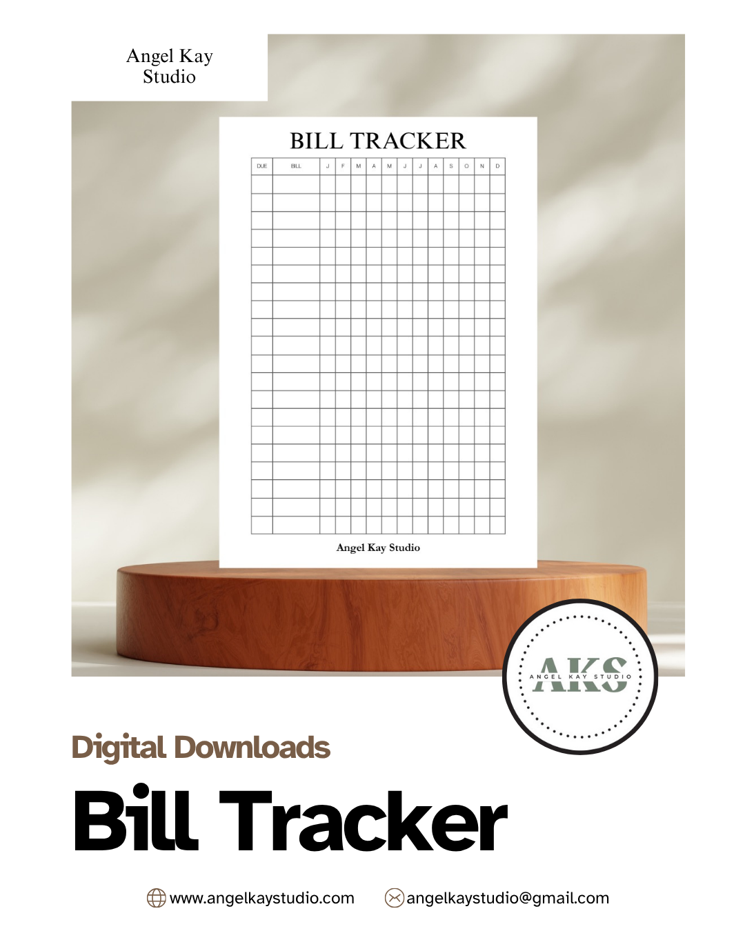 Bill Tracker - Digital Download
