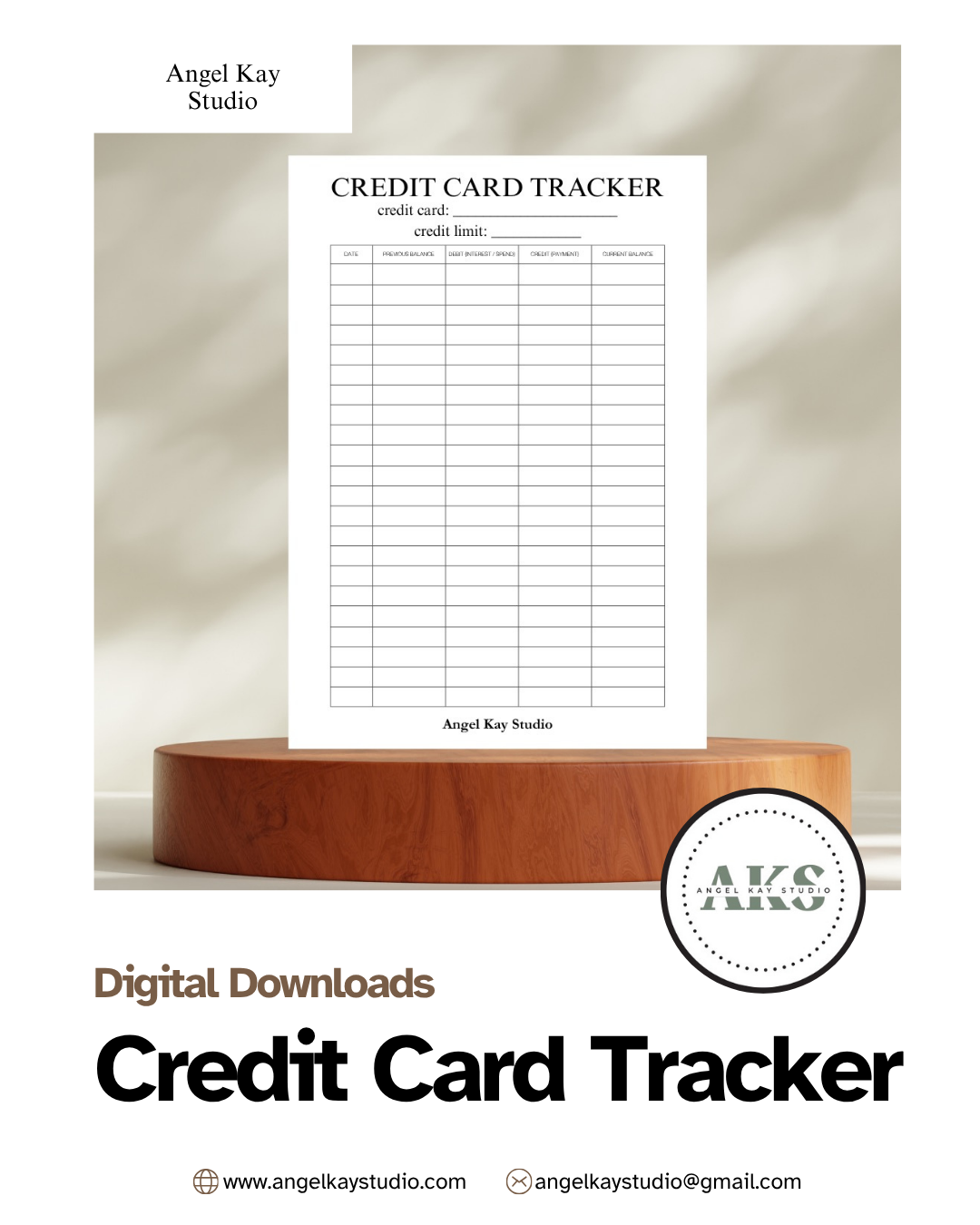 Credit Card Tracker - Digital Download