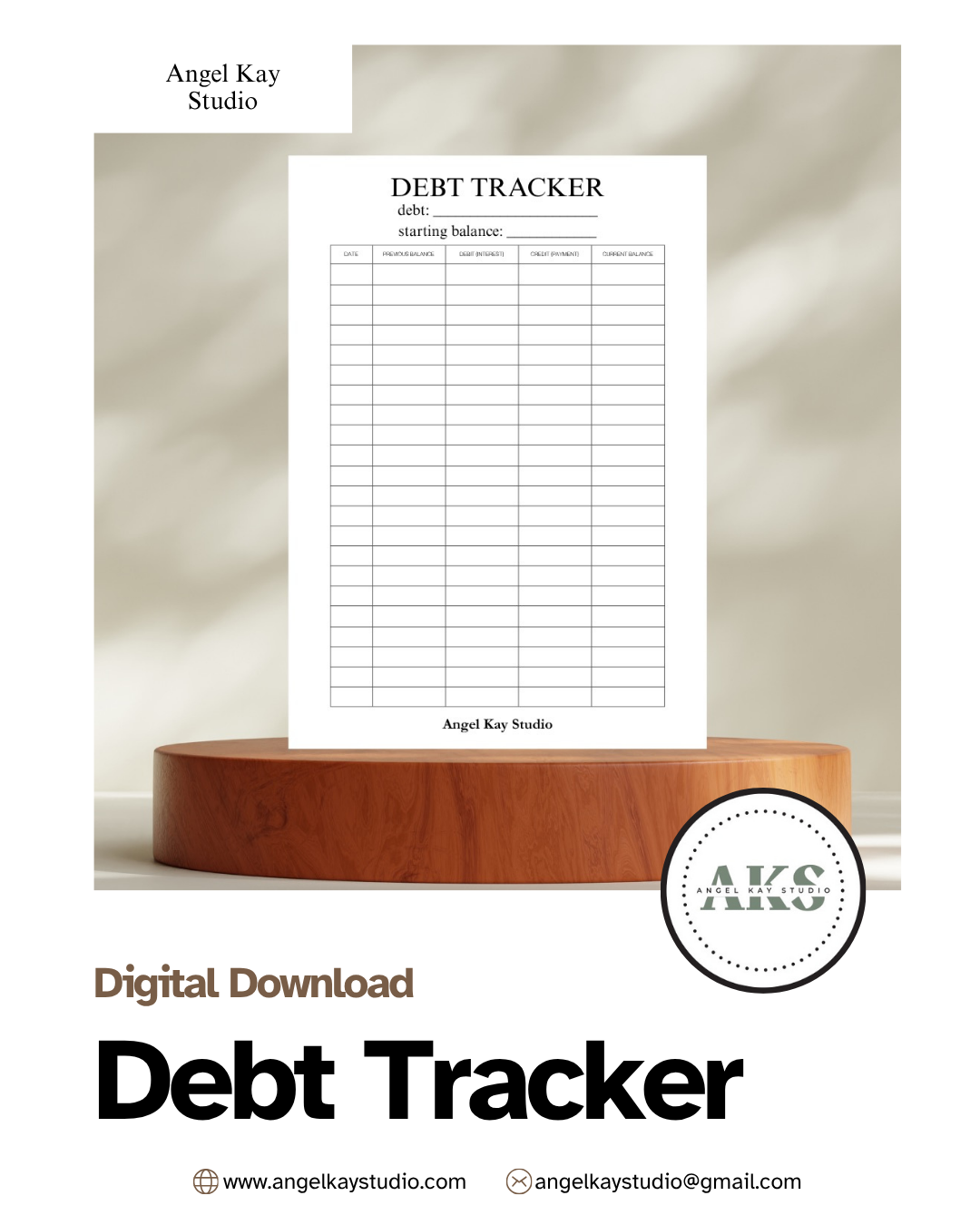 Debt Tracker - Digital Download