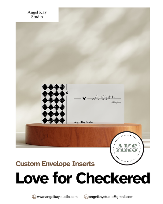 "Love for Checkered" Custom Cash Envelope Inserts