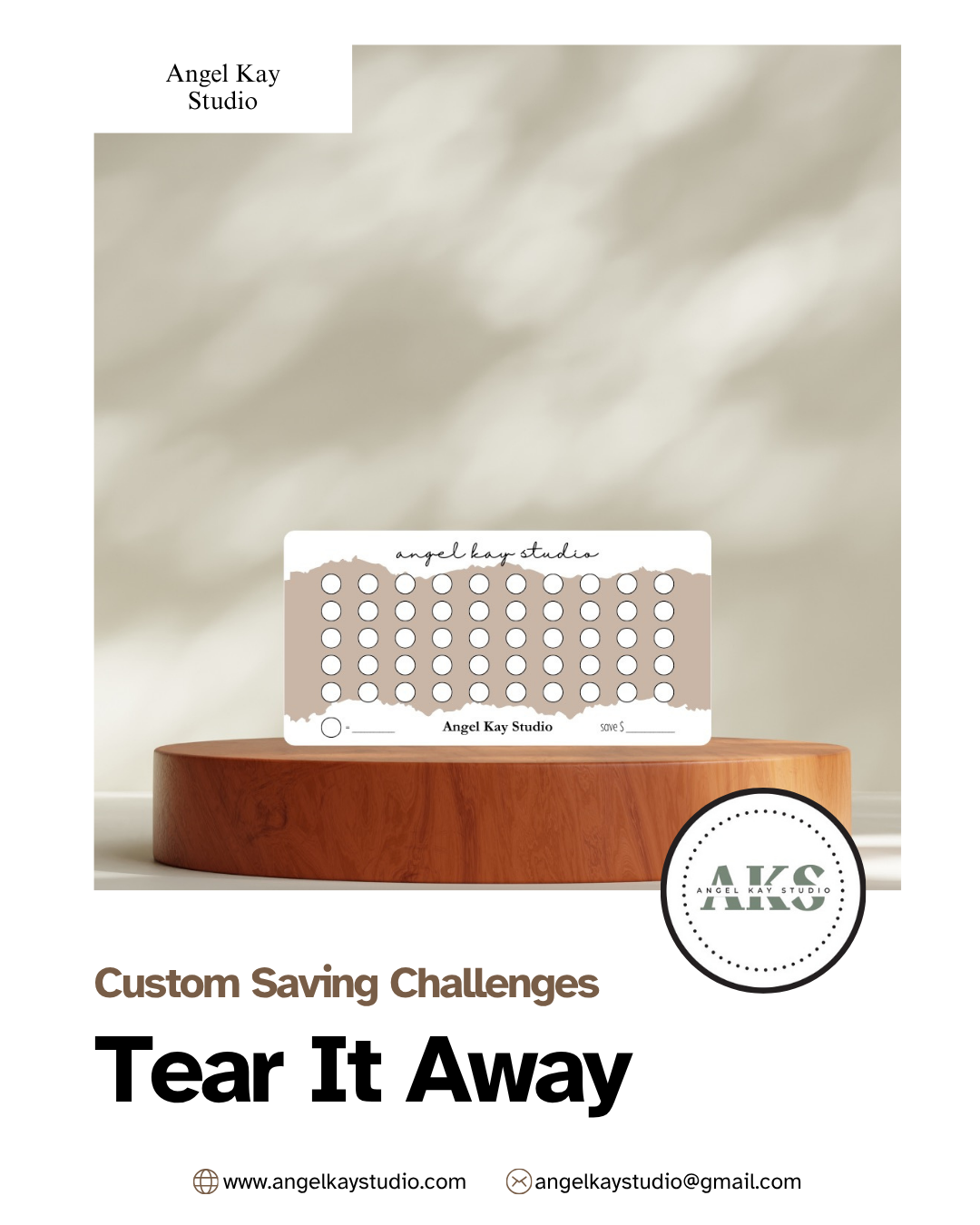 "Tear Away" Custom Saving Challenges
