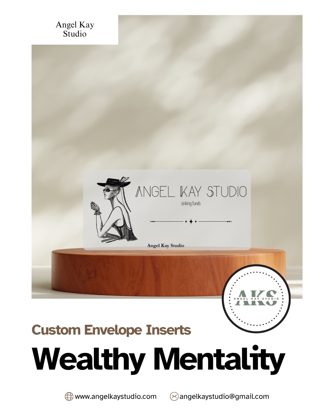 "Wealthy Mentality" Custom Cash Envelope Inserts